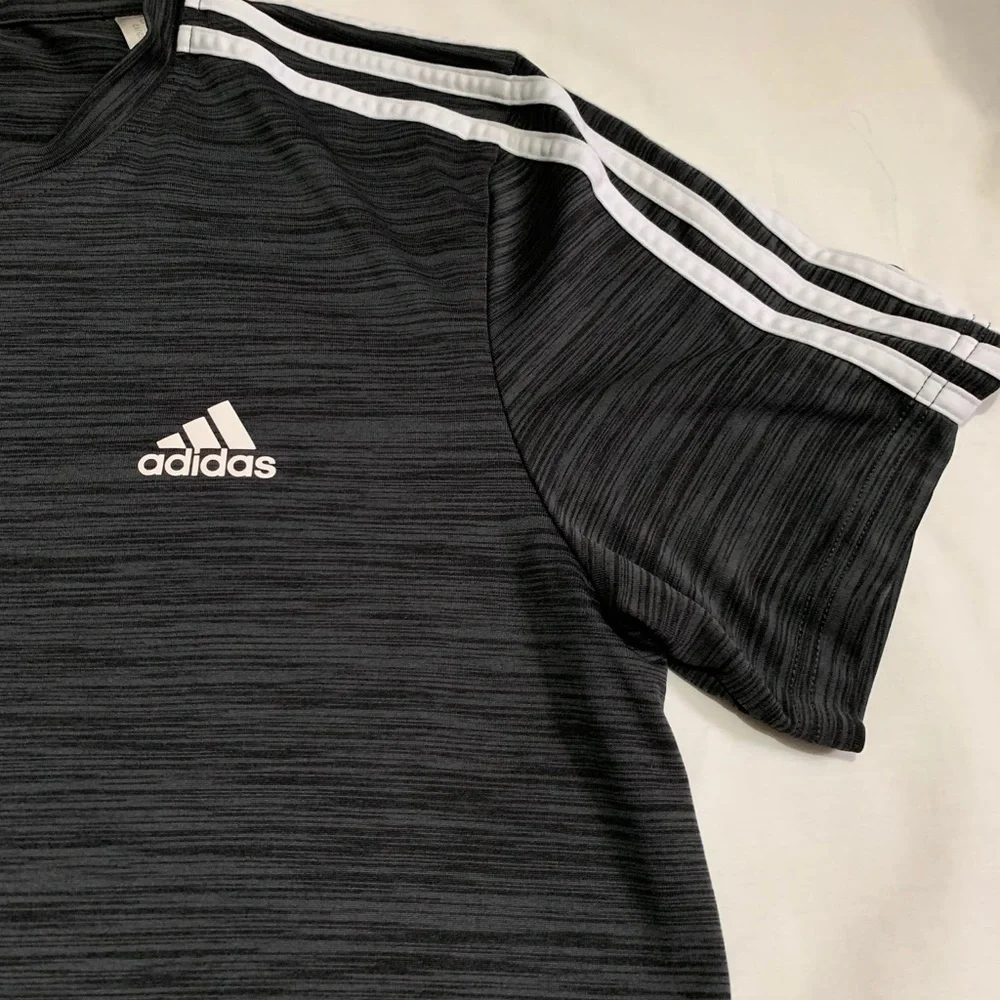 Adidas Climalite Crewneck Jersey Charcoal Heather Gray Medium